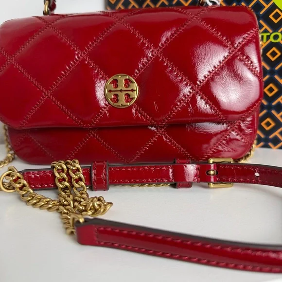 NWT Tory Burch Willa Shine Mini Top Handle Bag - Picture 8 of 12